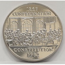 CANADA 1982 . ONE 1 DOLLAR . PROOF COIN . CONSTITUTION
